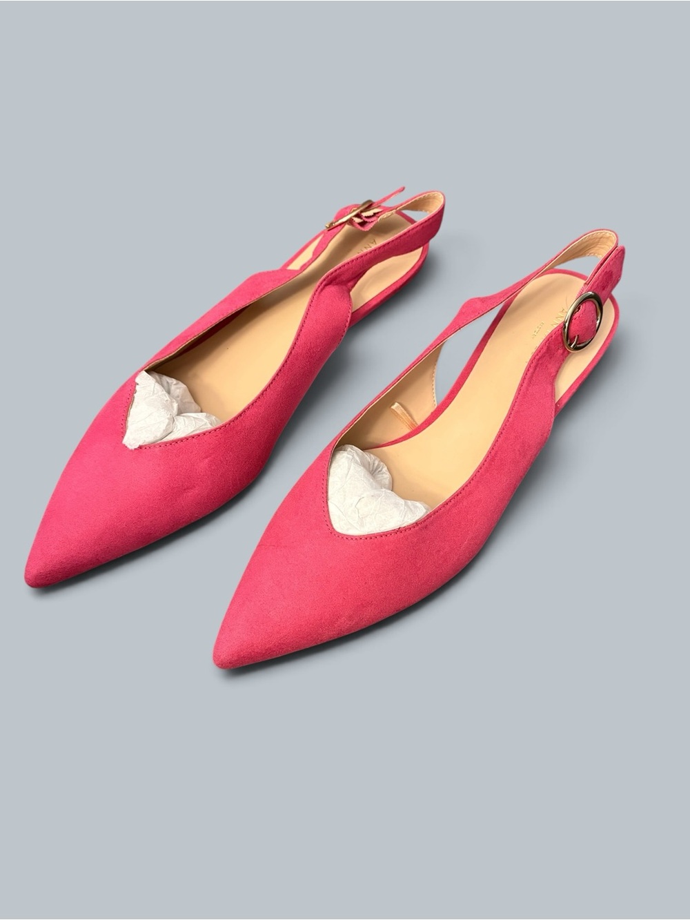 Ann Taylor Factory Pink Pointed Toe Slingback Flats Size 9M NWT